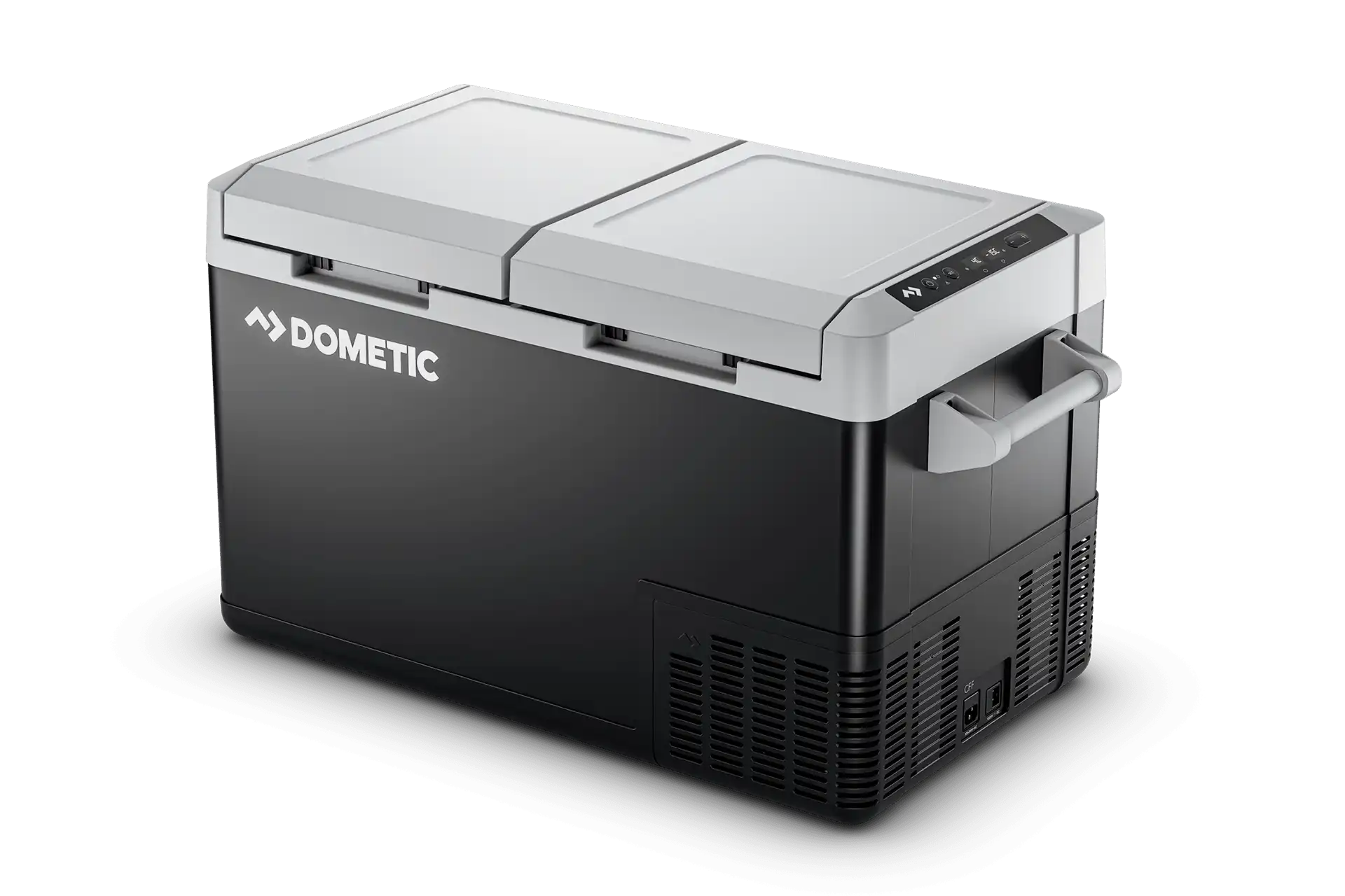 DÖRFELT - DIE WERKSTATT Zwickau bietet Dometic CFF 70DZ tragbare Kompressorkühlbox 2 Zonen 70 Liter mit DC oder Steckdose LED Innenbeleuchtung und Batterieschutz ideal für Wohnmobil Caravan Camping