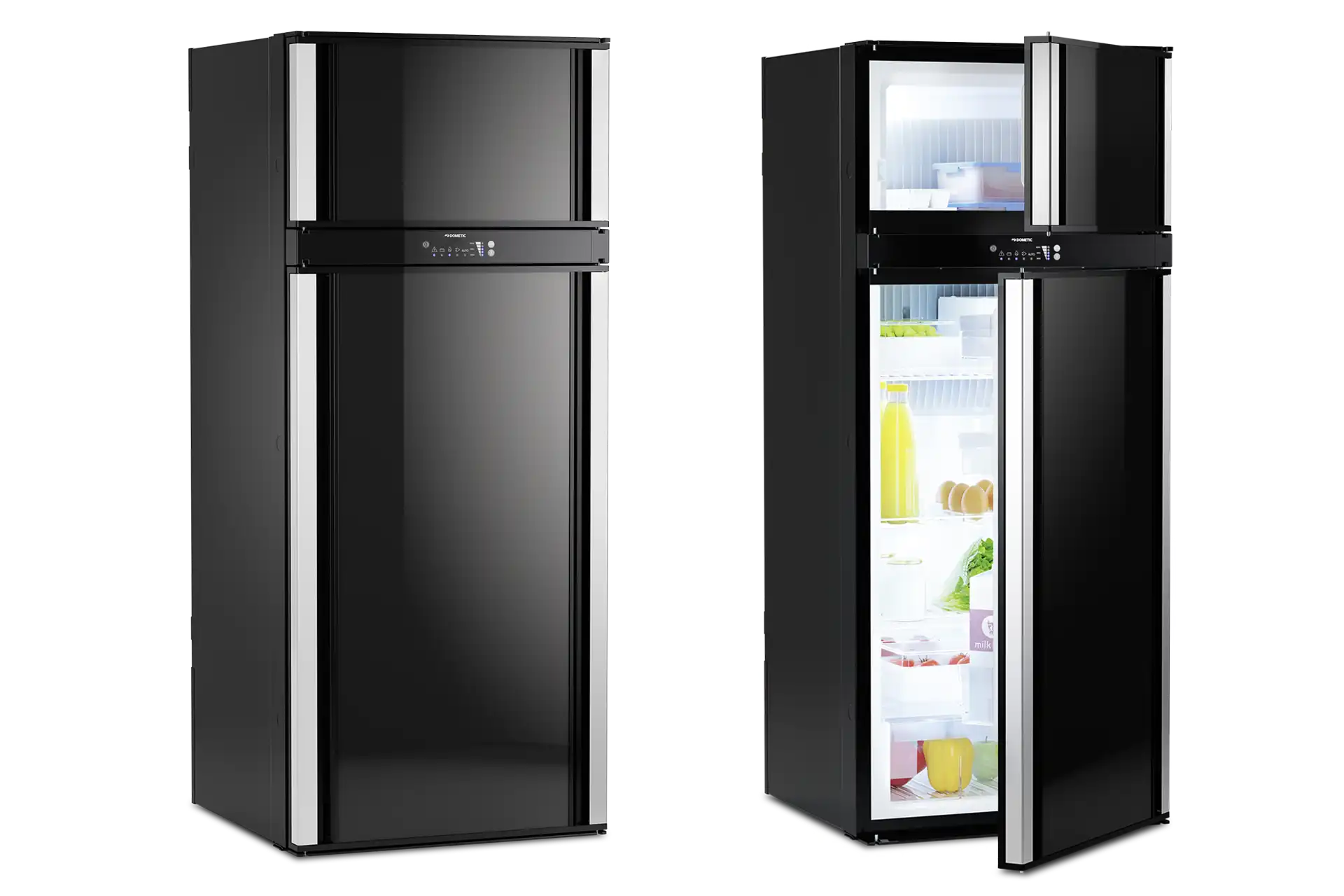 DÖRFELT - DIE WERKSTATT Zwickau bietet Dometic RMD 105 Absorber Kühlschrank für Wohnmobil und Wohnwagen mit Doppelschanier wahlweise 230 Volt oder Gas effizient vielseitig