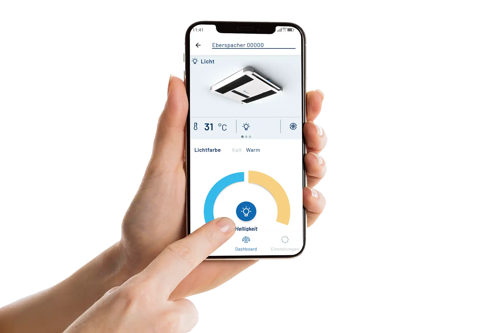 Eberspächer Breezonic Dachklimaanlage mit Steuerung über Handy App komfortables Kühlen und Heizen intuitive Bedienung fachgerechter Einbau bei DÖRFELT DIE WERKSTATT in Zwickau effiziente Klimakomfort Lösung für Fahrzeuge