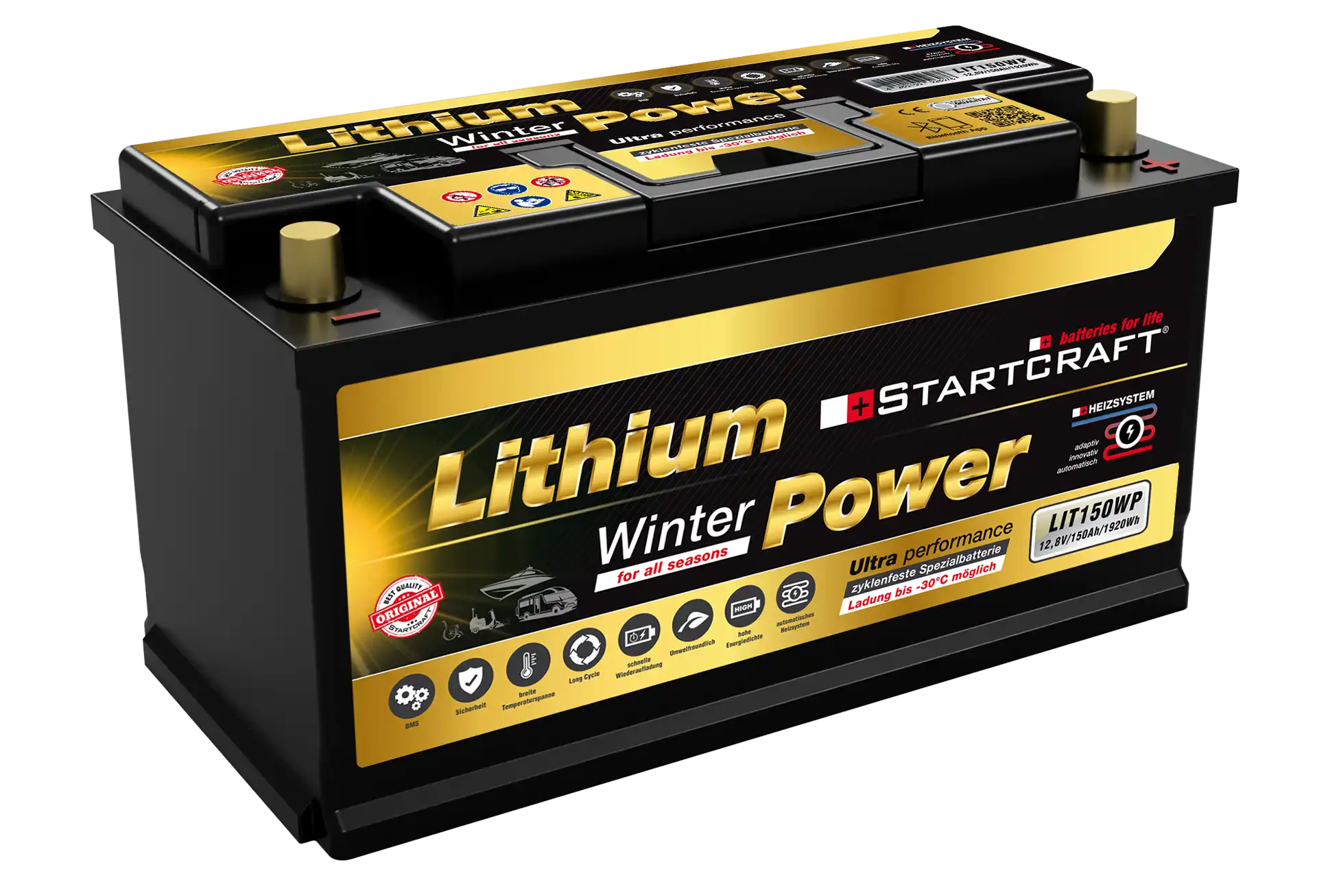 LiFePO4 Zusatzbatterie 150Ah „Winter Power“ – zuverlässige Stromversorgung, Batterie mit integrierter Heizung, autarke Zweitbatterie für Bordstrom und optimiertes Energiemanagement Fahrzeug in der Zwickau Region