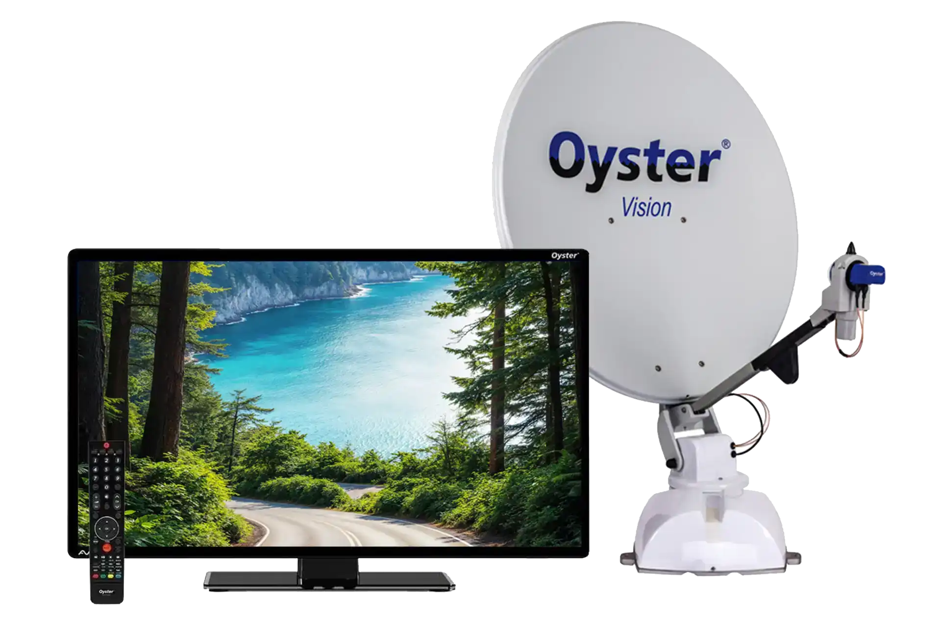 DÖRFELT DIE WERKSTATT in Zwickau SAT Anlage nachrüsten TV Oyster Modell Vision Smart TV mit Skew und automatischer Optimierung