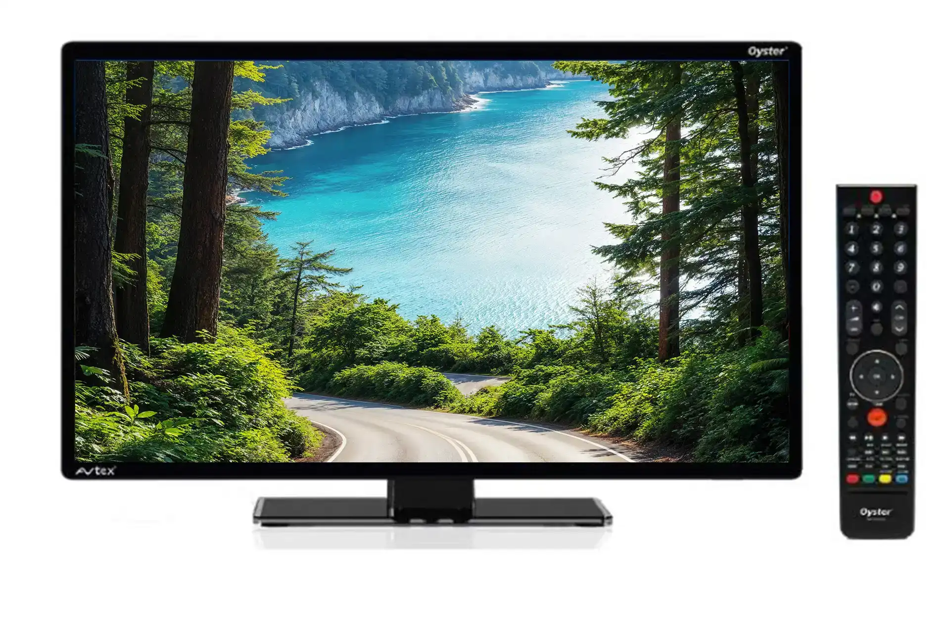 Smart TV Oyster inklusive Fernbedienung und SAT Anlage Einbau fuer Wohnmobil und Camper in Zwickau Werkstatt